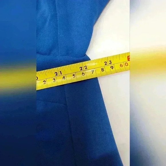 CHICO'S SIZE 2 (Large) Turquoise Pleated Back Button Down Blouse - Picture 6 of 11